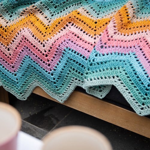 10 Kleuren Zigzag Deken Haakpakket