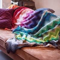 100 Farben Zickzack Decke Häkelpaket